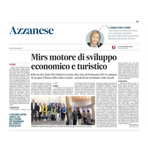 IL TURISMO PARTE DAL MIRS